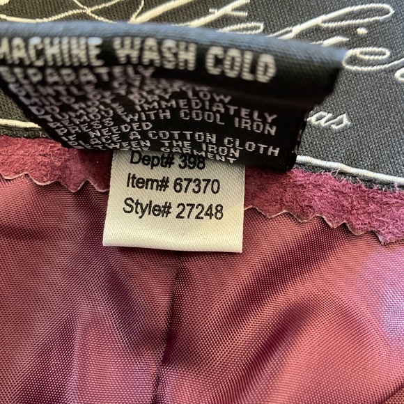 Vintage Atelier by B. Thomas wine burgundy suede leather blazer jacket Sz Small - Picture 3 of 16